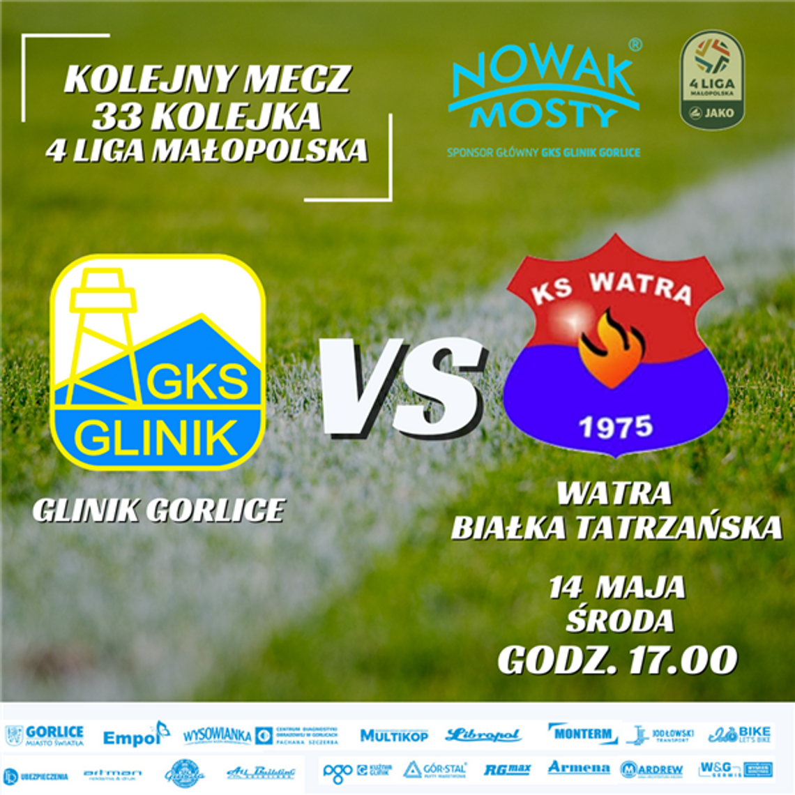 GKS Glinik Gorlice – KS Watra Białka Tatrzańska | zapowiedzi imprez – halogorlice.info Plakat promujący mecz GKS Glinik Gorlice