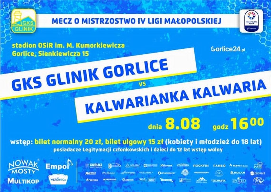 Glinik Gorlice zagra z Kalwarianką | zapowiedzi wydarzeń - halogorlice.info zapowiedz meczu