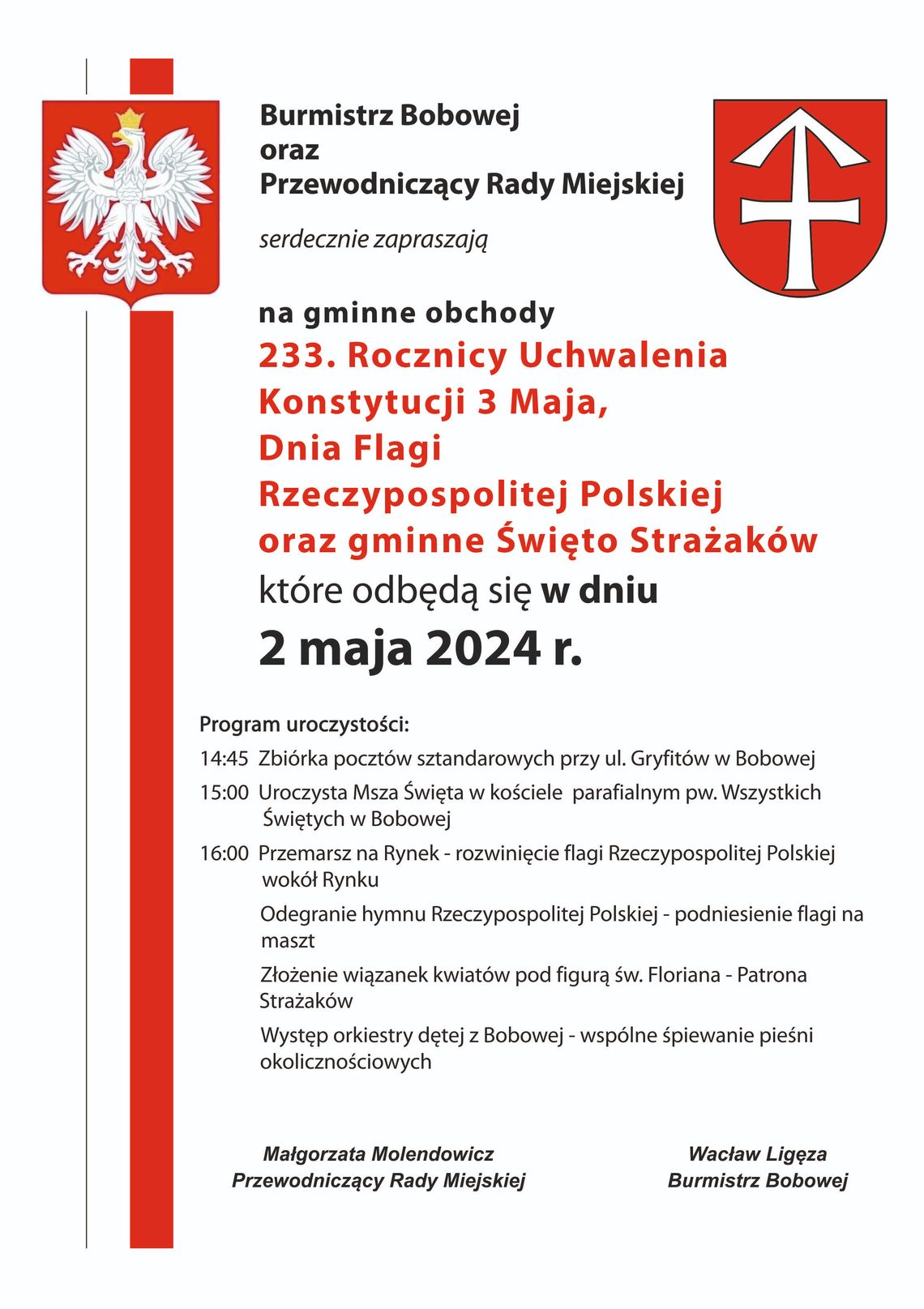 Gminne obchody 233. Rocznicy Uchwalenia Konstytucji 3 Maja w Bobowej | halogorlice.info