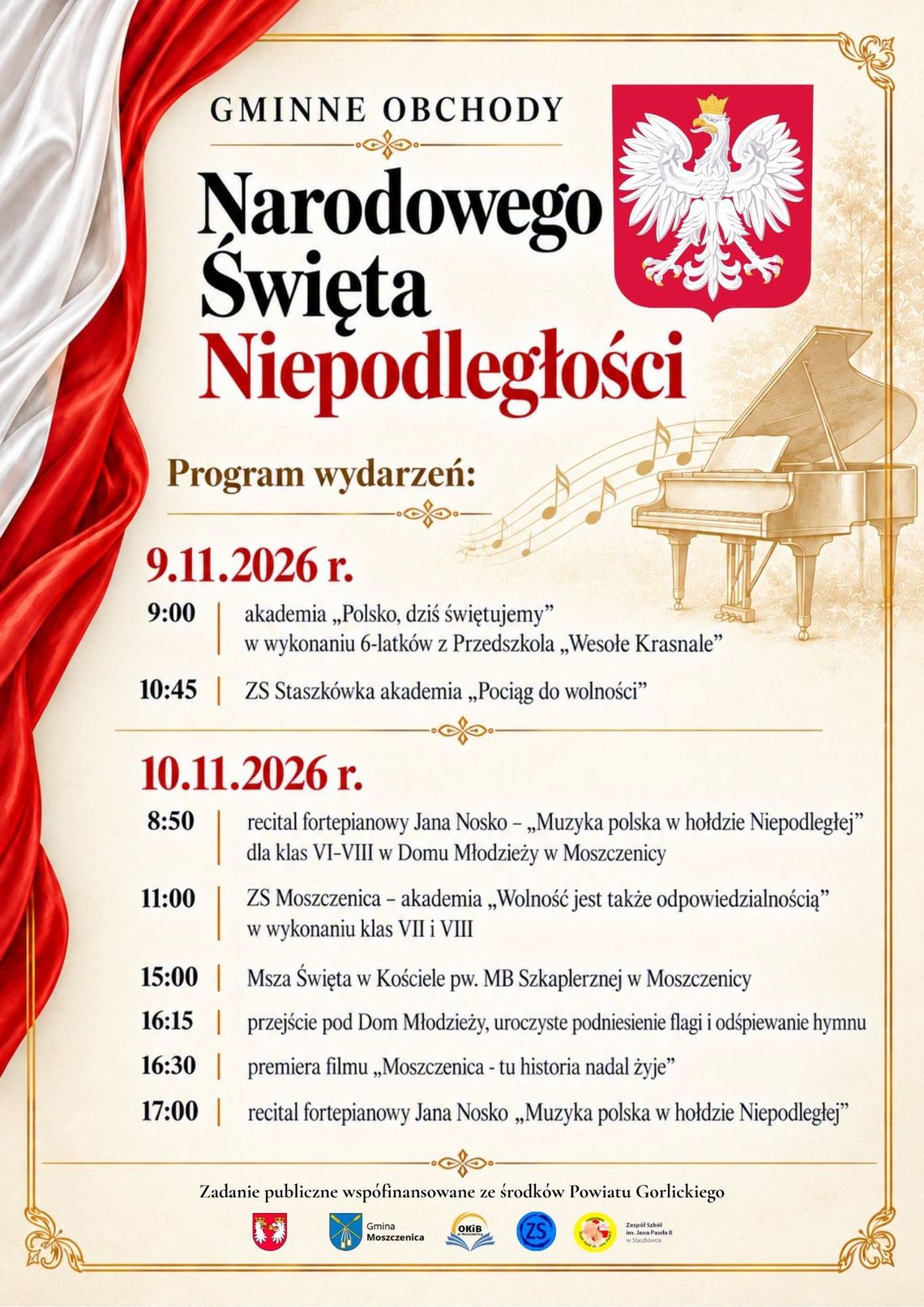 Gminne Obchody Narodowego Święta Niepodległości w Moszczenicy | zapowiedzi wydarzeń - halogorlice.info Gminne Obchody Narodowego Święta Niepodległości w Moszczenicy | zapowiedzi wydarzeń - halogorlice.info