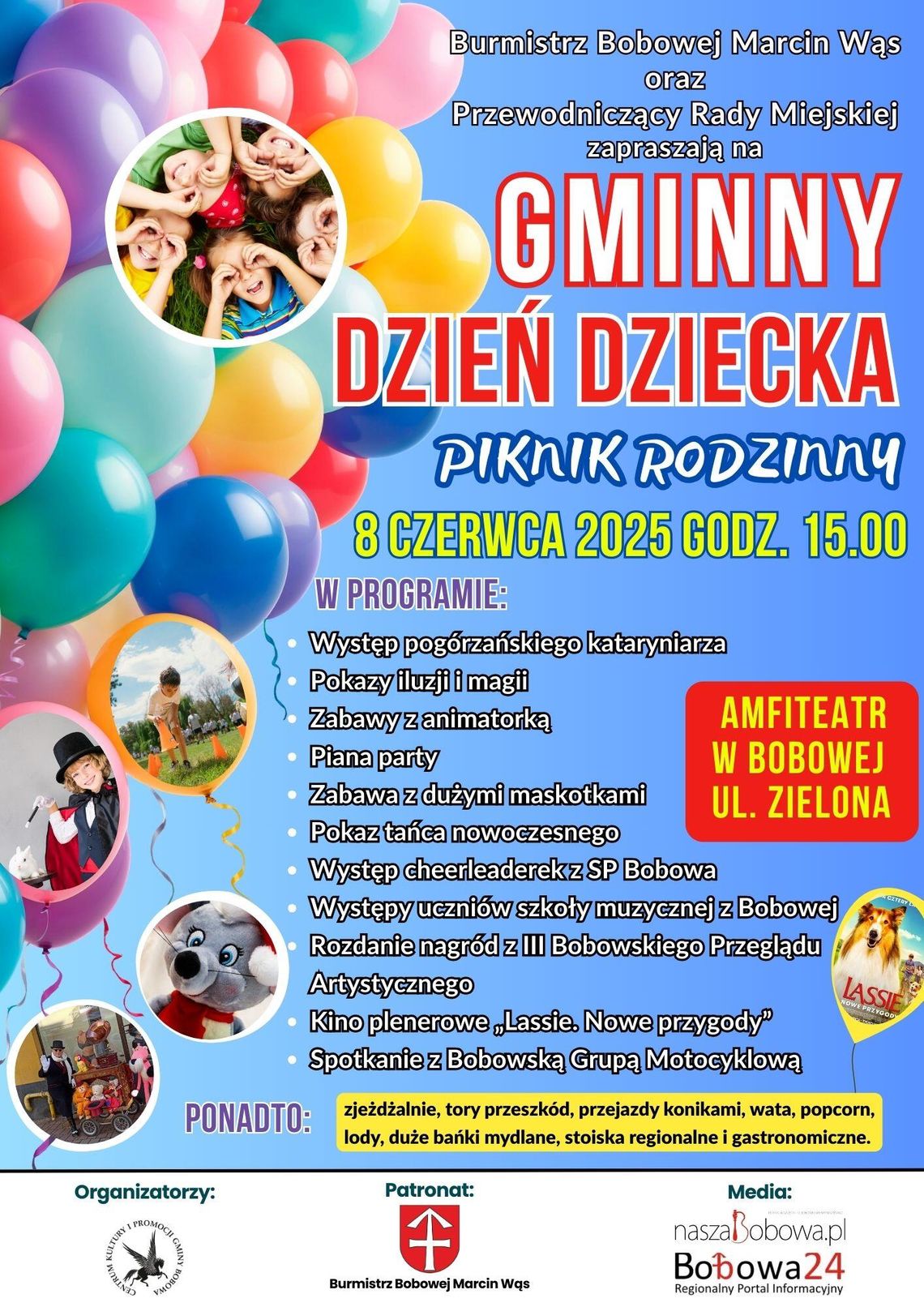 Gminny Dzień Dziecka w Bobowej | halogorlice.info Plakat zapowiadający wydarzenie Dzień Dziecka w Bobowej