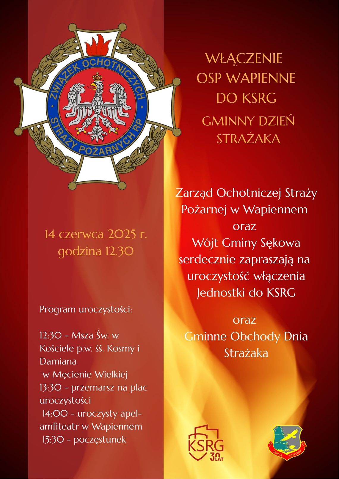 Gminny Dzień Strażaka w Wapiennem | halogorlice.info Plakat zapowiadający wydarzenie Gminny Dzień Strażaka w Wapiennem