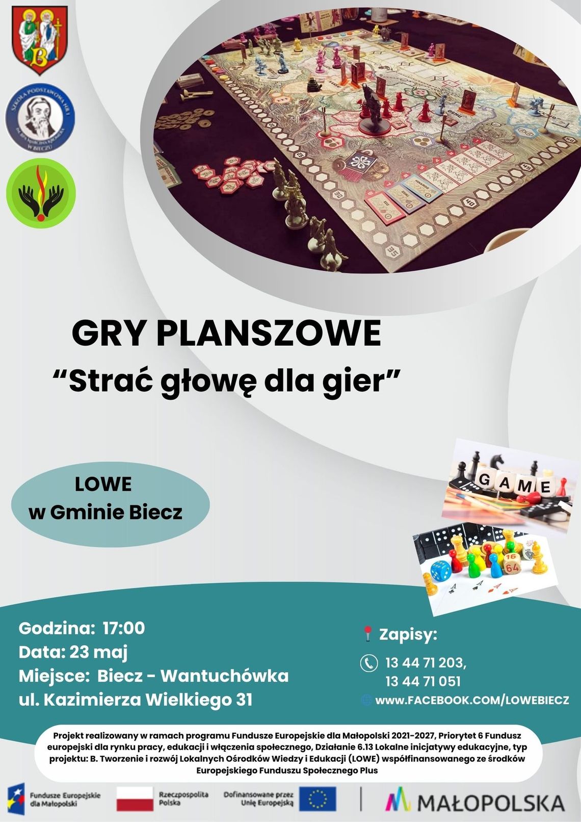 Gry planszowe: Strać głowę dla gier | halogorlice.info Plakat zapowiadający wydarzenie Gry planszowe: Strać głowę dla gier