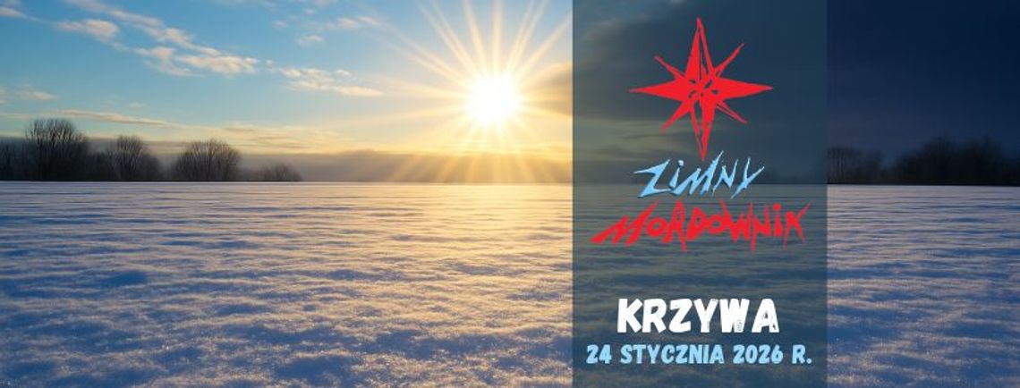 Plakat zapowiadający wydarzenie -  III edycja Zimnego Mordownika