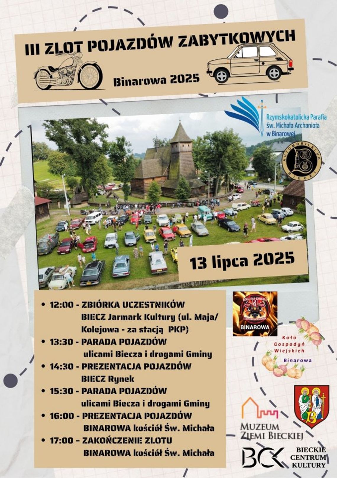 III Zlot Pojazdów Zabytkowych | halogorlice.info Plakat zapowiadający III Zlot Pojazdów Zabytkowych