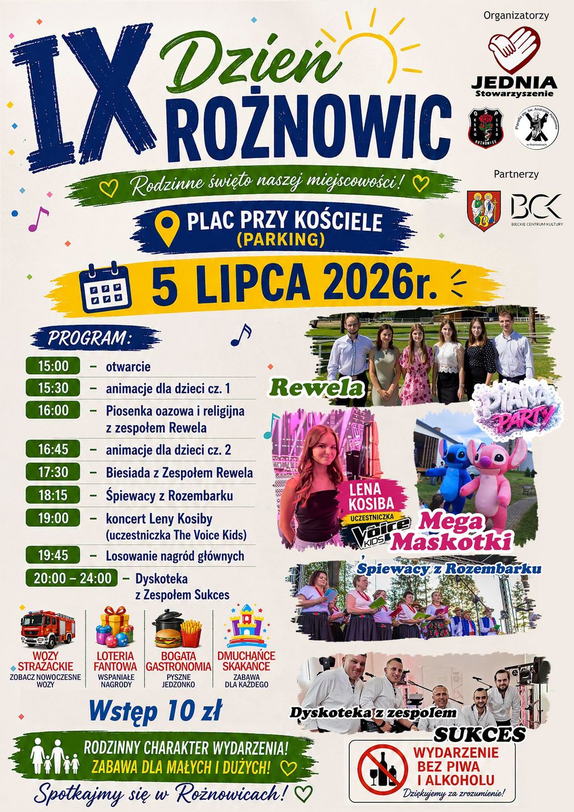 Zdjęcie przedstawia plakat zapowiadający wydarzenie - IX Dzień Rożnowic