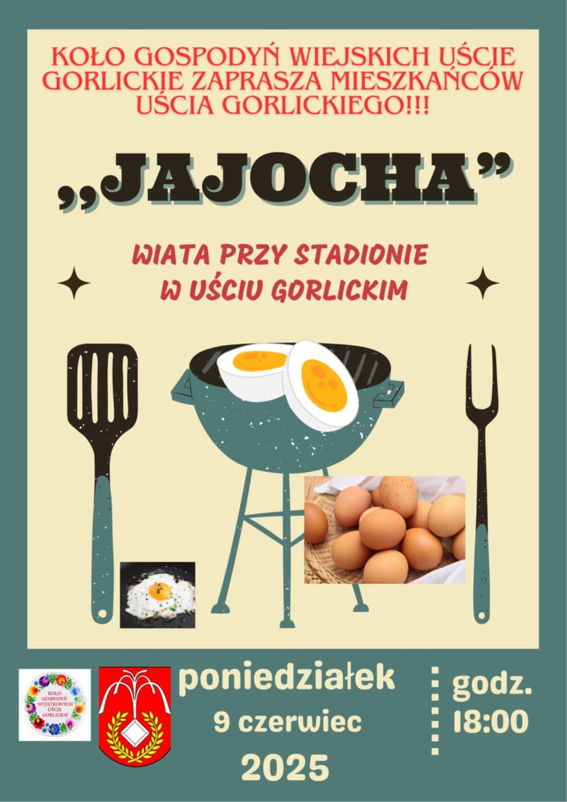 Jajocha w Uściu Gorlickim | halogorlice.info Plakat zapowiadający wydarzenie Jajocha w Uściu Gorlickim