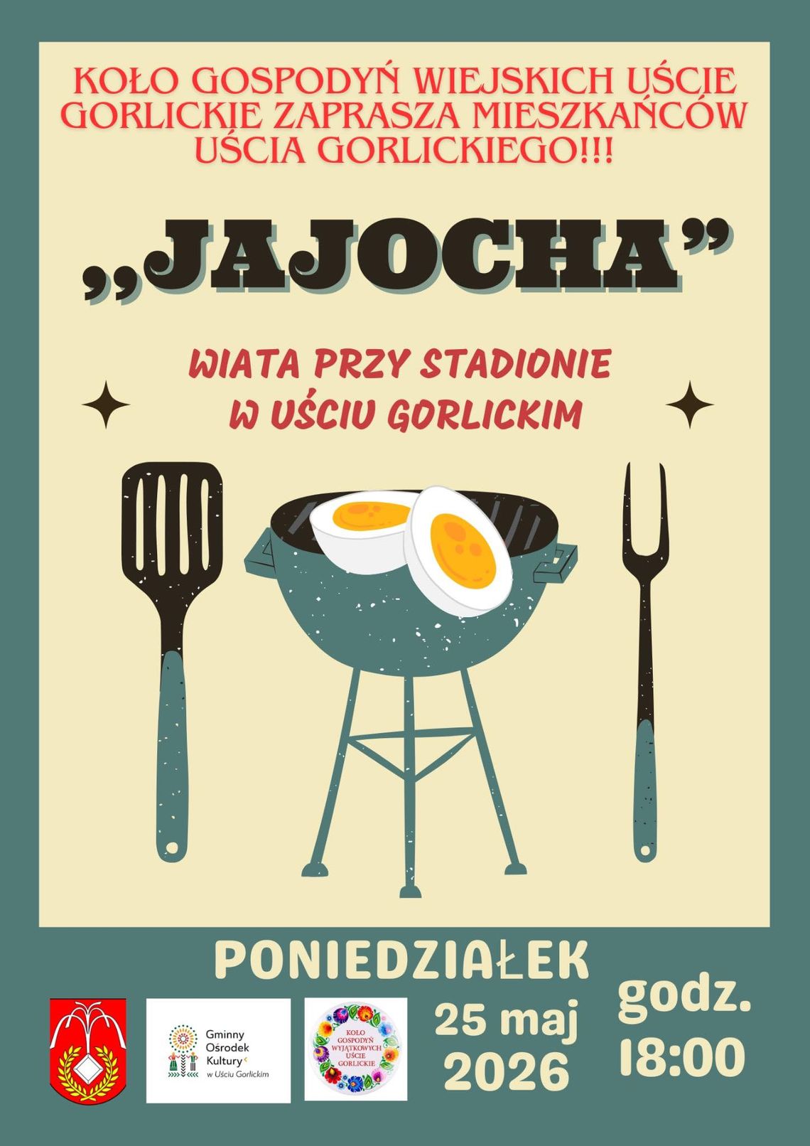 Jajocha w Uściu Gorlickim | zapowiedzi wydarzeń - halogorlice.info Zdjęcie przedstawia plakat zapowiadający wydarzenie - Jajocha w Uściu Gorlickim