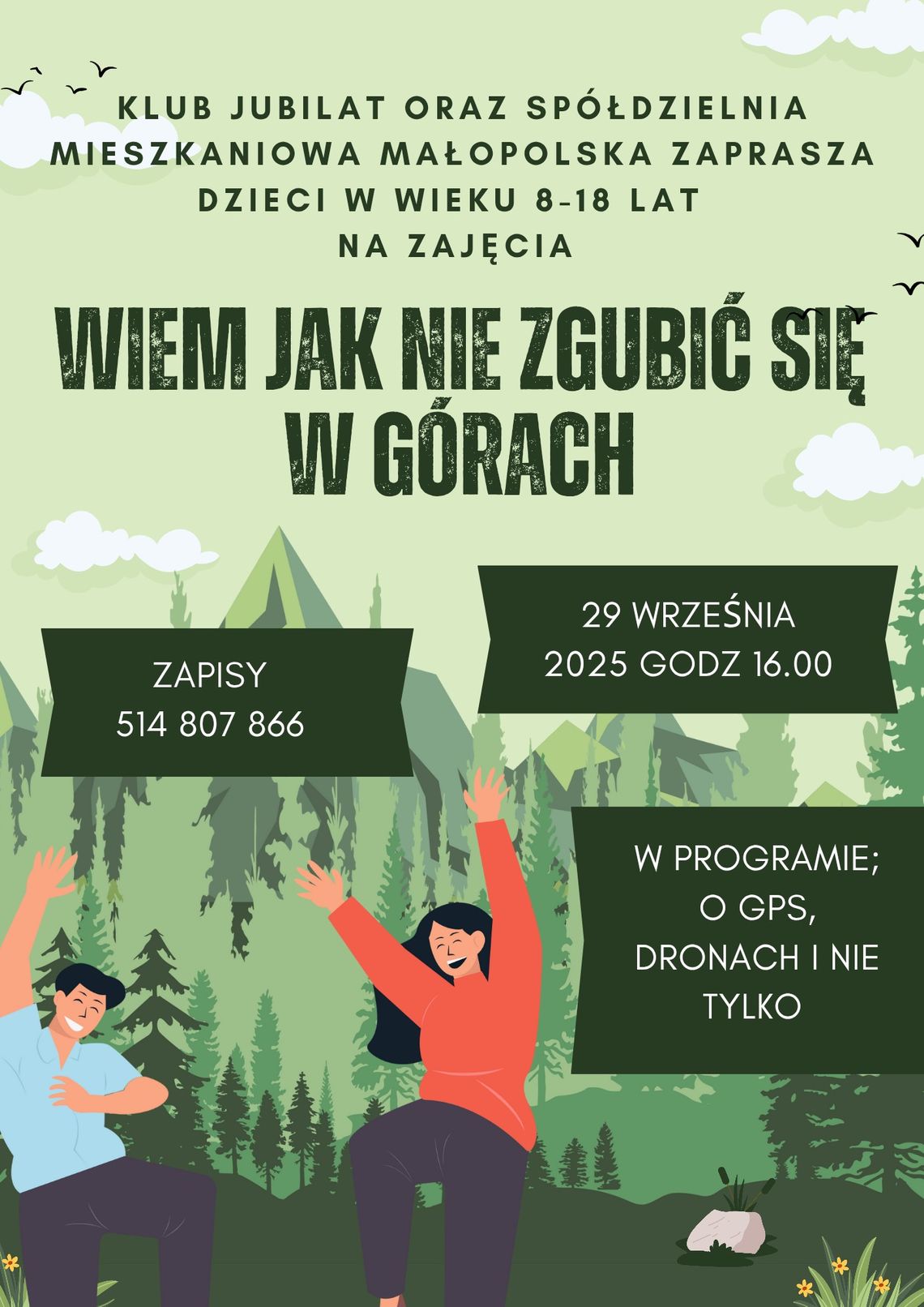 Plakat zapowiadający wydarzenie w klubie Jubilat w Gorlicach