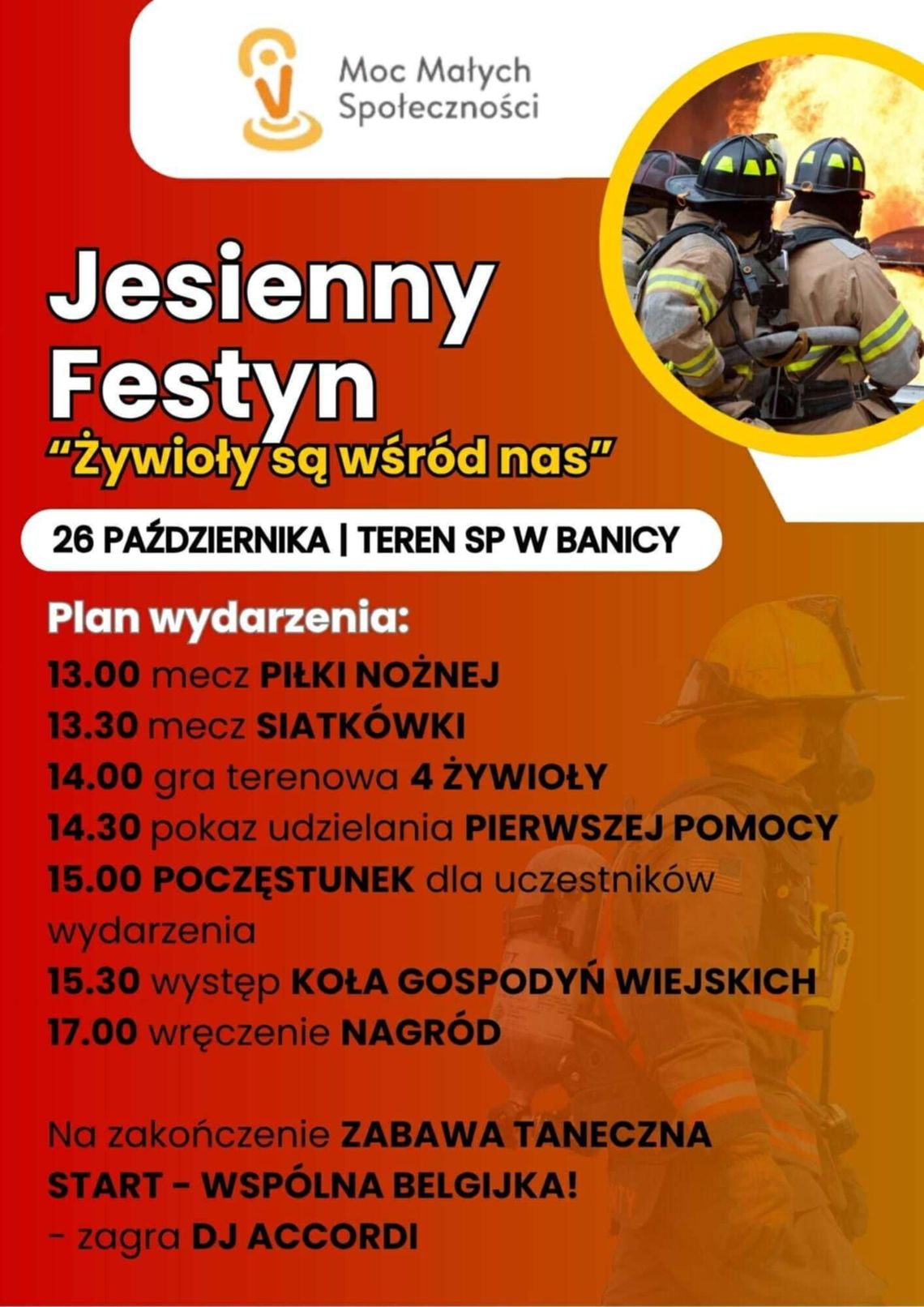 Jesienny Festyn "Żywioły są wśród nas" | zapowiedzi imprez - halogorlice.info Plakat zapowiadający wydarzenie - Jesienny Festyn "Żywioły są wśród nas"