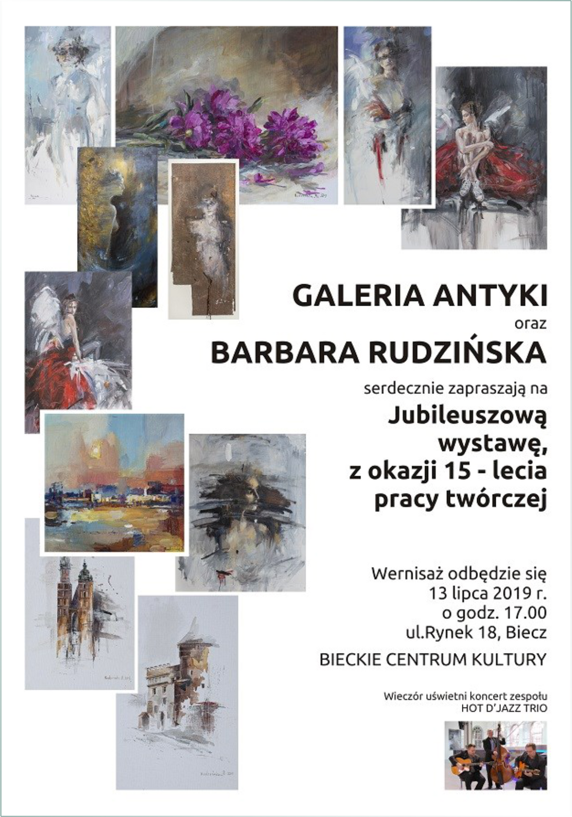 Jubileuszowa wystawa z okazji 15-lecia pracy twórczej Barbary Rudzińskiej