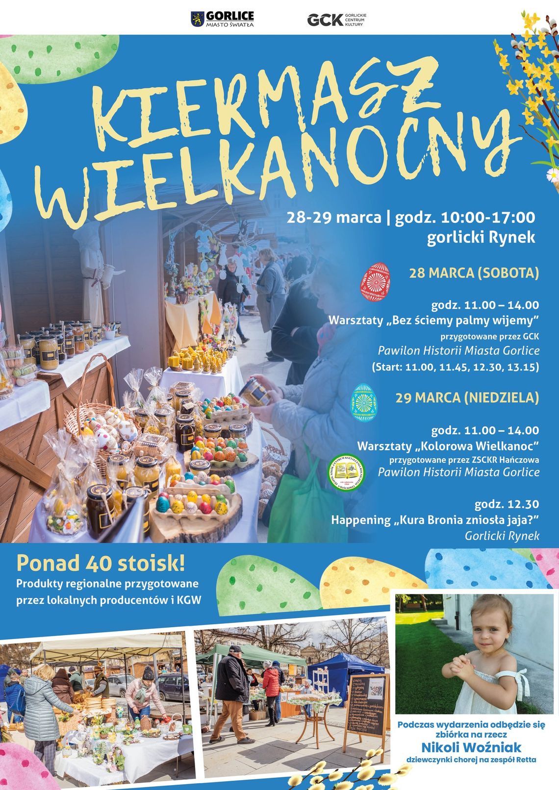 plakat zapowiadający wydarzenie - Kiermasz Wielkanocny Gorlice 2026