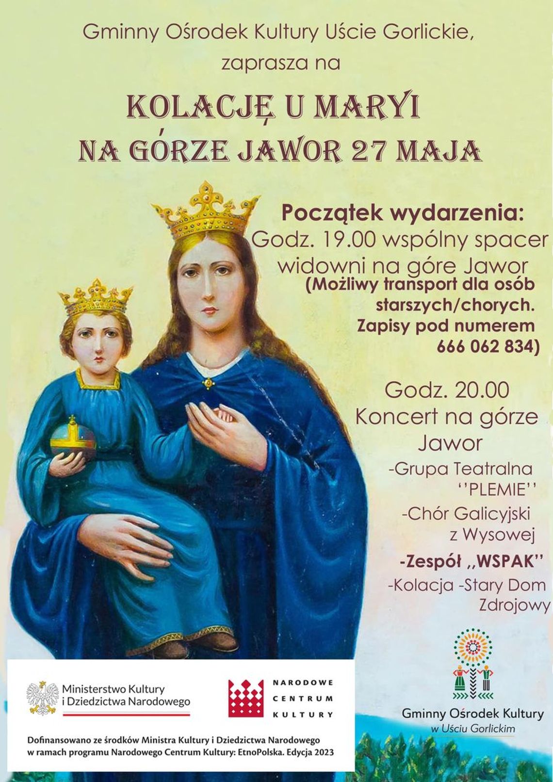 Kolacja u Maryi na Górze Jawor – GOK Uście Gorlickie | halogorlice.info