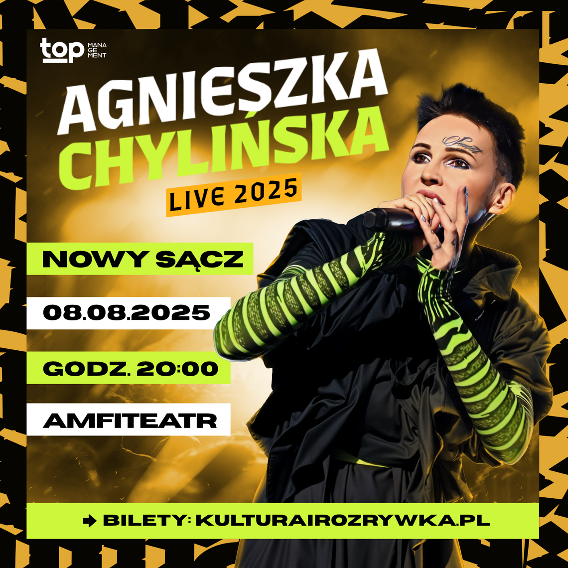 Zdjęcie przedstawia plakat promujący Koncert Agnieszki Chylińskiej