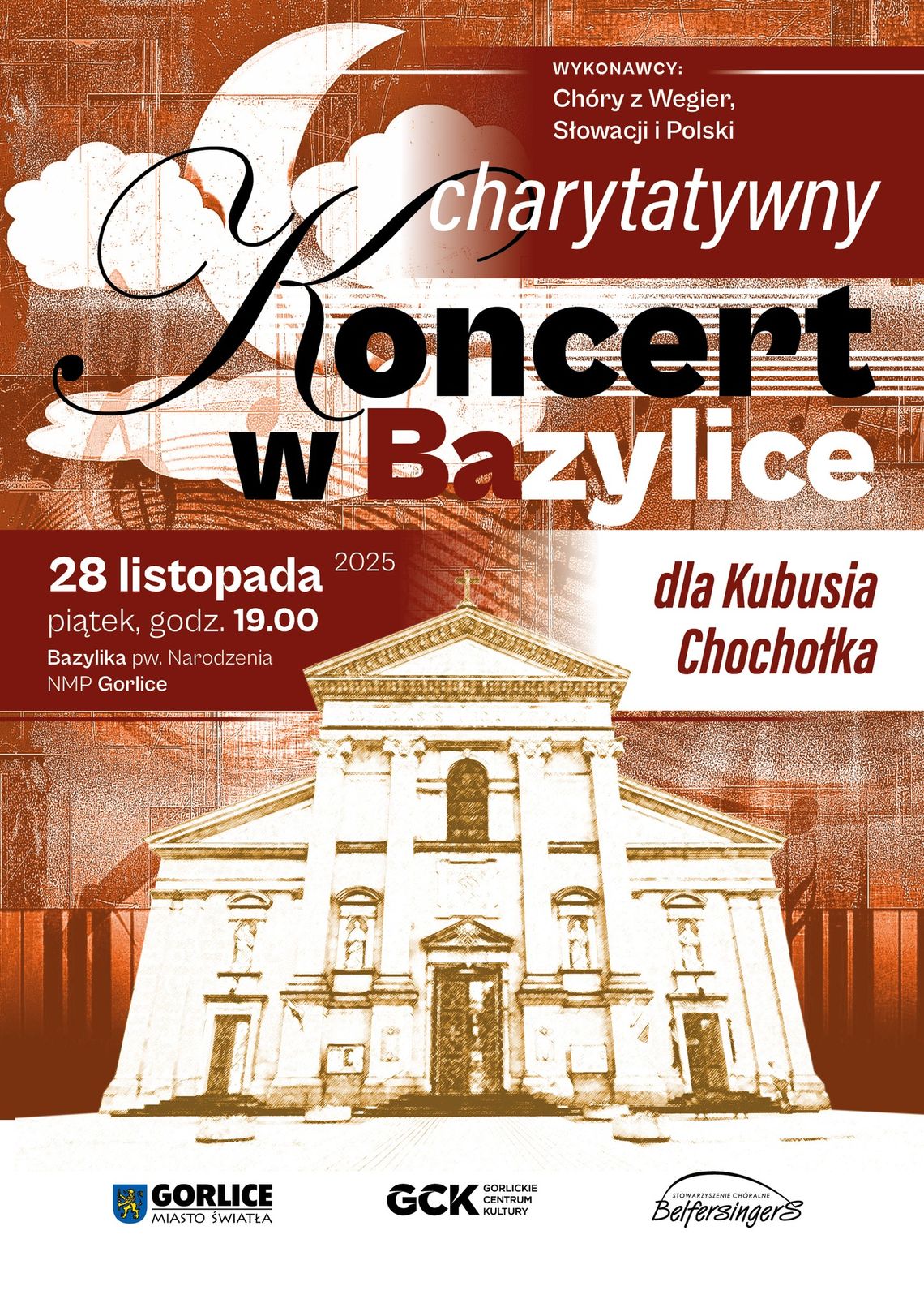 Plakat zapowiadający wydarzenie - Koncert charytatywny dla Kubusia Chochołka