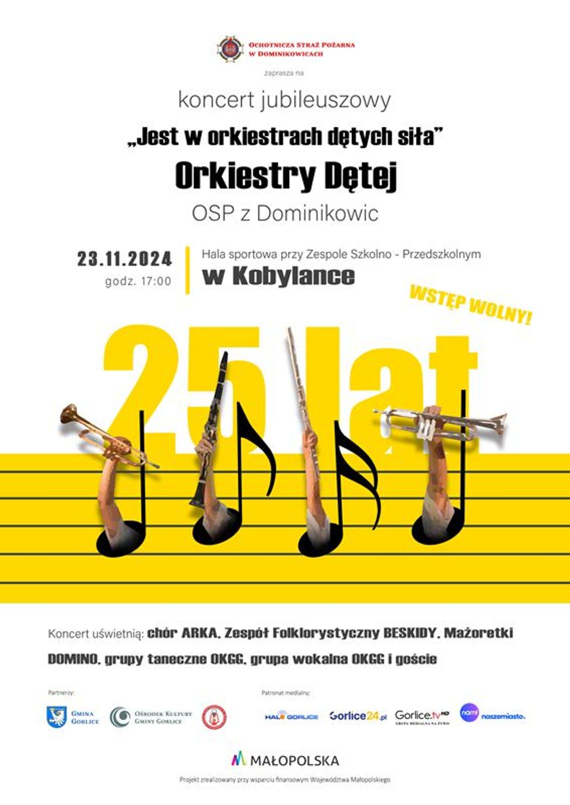 Koncert jubileuszowy „Jest w orkiestrach dętych siła” | zapowiedzi imprez – halogorlice.info