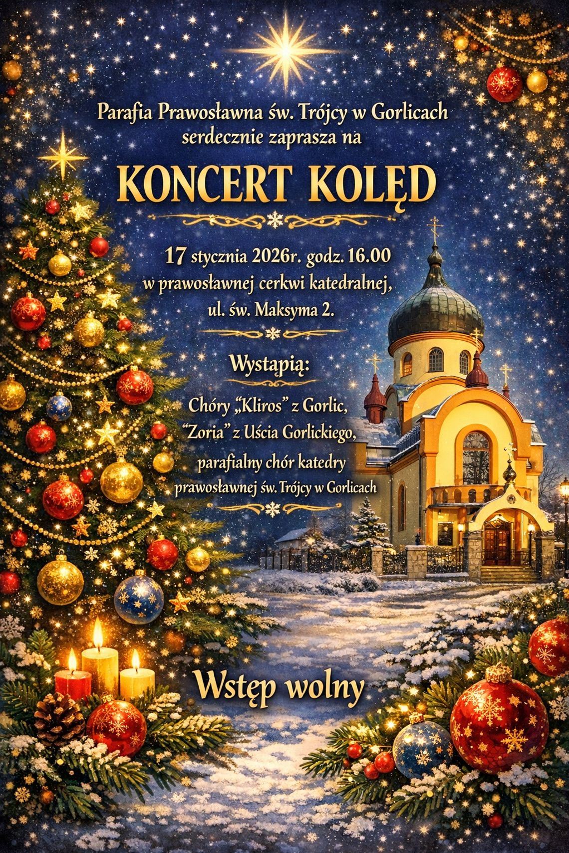 Koncert kolęd w Gorlicach | zapowiedzi wydarzeń - halogorlice.info Plakat zapowiadający wydarzenie - Koncert kolęd w Gorlicach