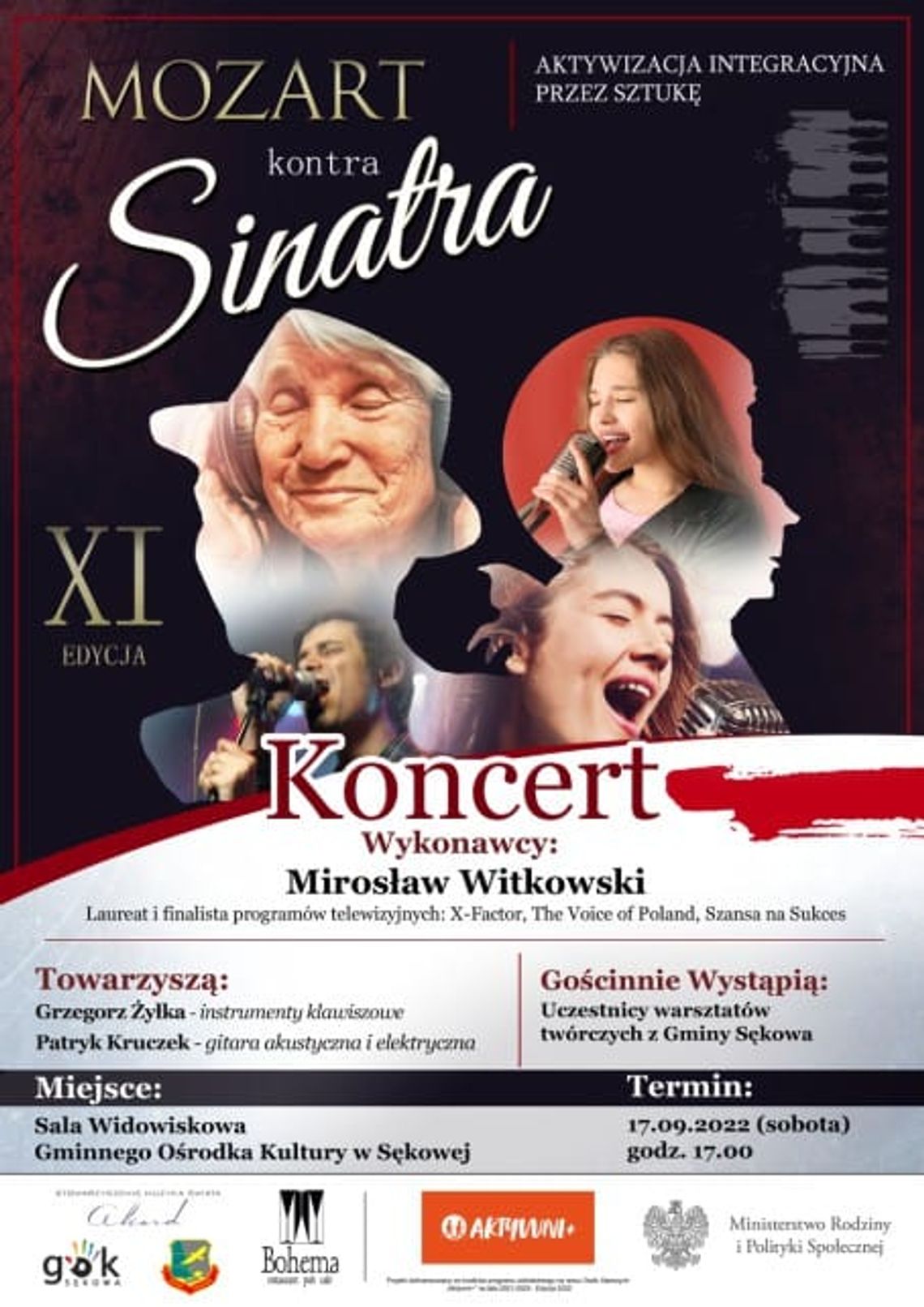 Koncert Mozart kontra Sinatra w Sękowej | zapowiedzi imprez - halogorlice.info