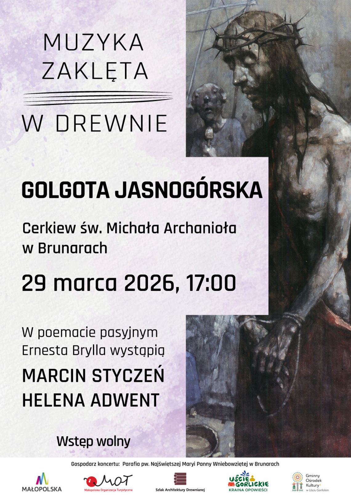 Koncert „Muzyka Zaklęta w Drewnie” w Brunarach | zapowiedzi wydarzeń - halogorlice.info Plakat zapowiadający wydarzenie - Koncert „Muzyka Zaklęta w Drewnie” w Brunarach