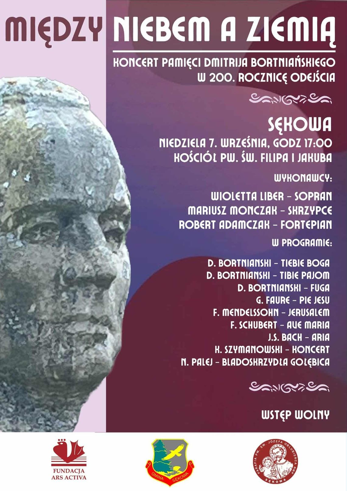 Koncert pamięci Dmitrija Bortniańskiego w 200. rocznicę odejścia | halogorlice.info Zdjęcie przedstawia plakat promujący wydarzenie Koncert pamięci Dmitrija Bortniańskiego w 200. rocznicę odejścia