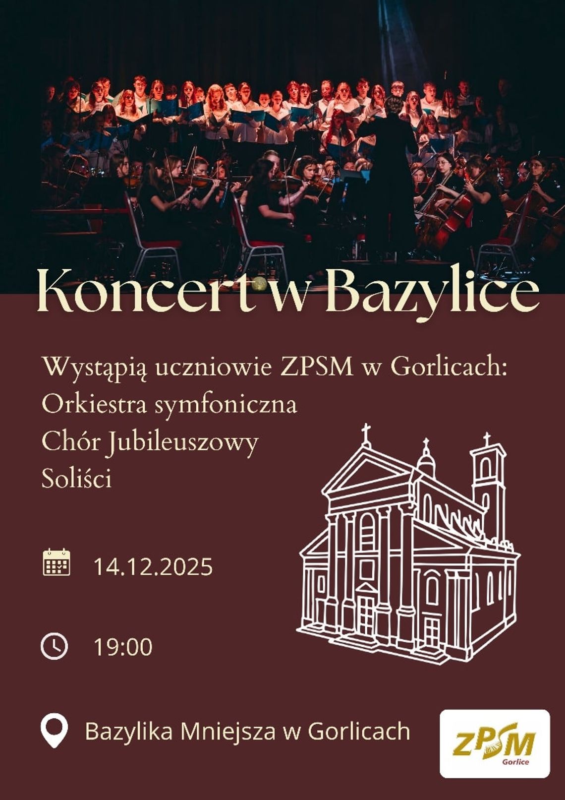 Koncert w Bazylice Mniejszej w Gorlicach | zapowiedzi wydarzeń - halogorlice.info Plakat zapowiadający wydarzenie - Koncert w Bazylice Mniejszej w Gorlicach