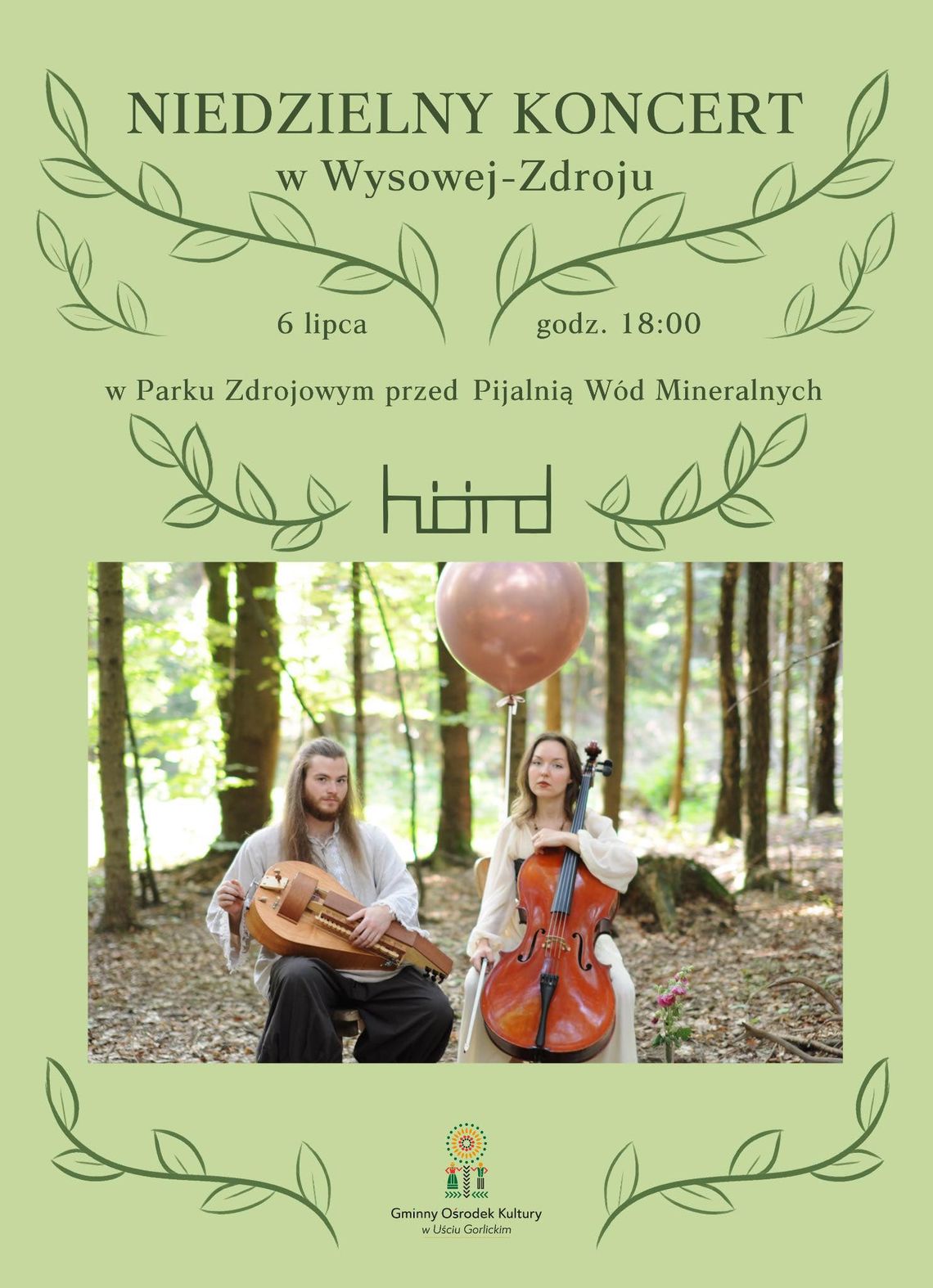 Plakat zapowiadający wydarzenie Koncert zespołu hörd