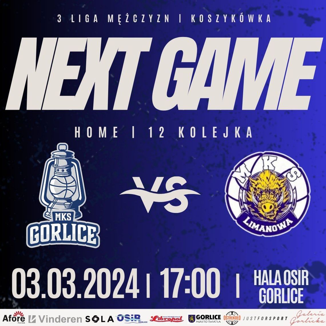 Koszykówka 3 liga mężczyzn MKS Gorlice – MKS Limanowa | halogorlice.info