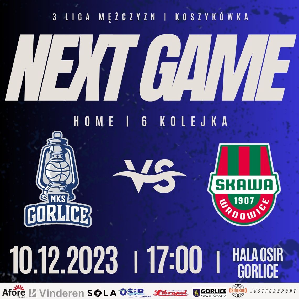 Koszykówka 3 liga mężczyzn MKS Gorlice - Skawa Wadowice | halogorlice.info