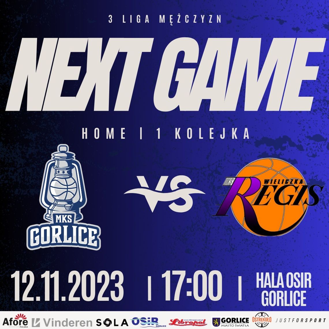 Koszykówka 3 liga mężczyzn MKS Gorlice - UKS Regis Wieliczka | halogorlice.info