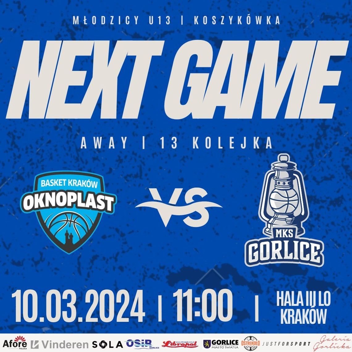 Koszykówka młodzicy U-13: Oknoplast Basket Kraków – MKS Gorlice | halogorlice.info