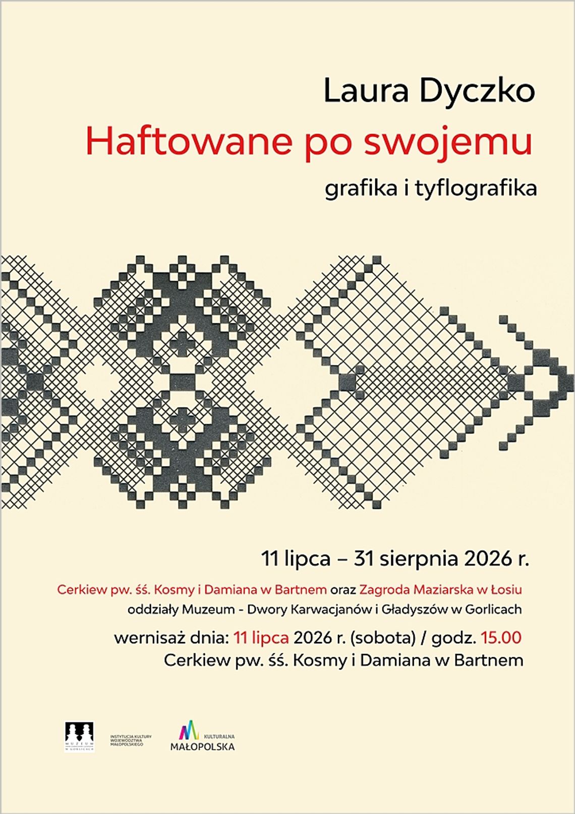 Laura Dyczko „Haftowane po swojemu" wystawa grafiki i tyflografiki | zapowiedzi wydarzeń - halogorlice Laura Dyczko „Haftowane po swojemu" wystawa grafiki i tyflografiki | zapowiedzi wydarzeń - halogorlice