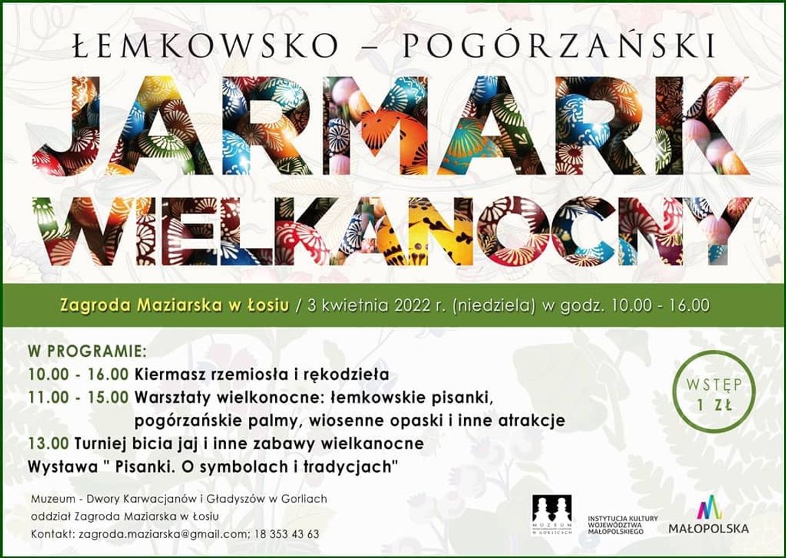 Łemkowsko-Pogórzański Jarmark Wielkanocny | zapowiedzi imprez – halogorlice.info