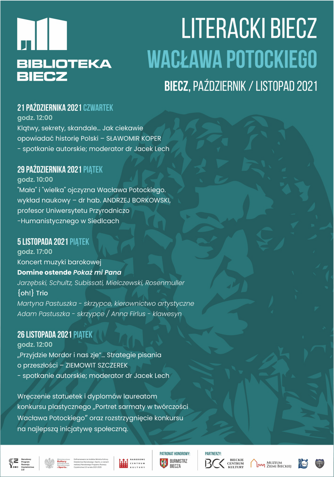 Literacki Biecz Wacława Potockiego - październik/listopad 2021 | Biblioteka Biecz | halogorlice.info