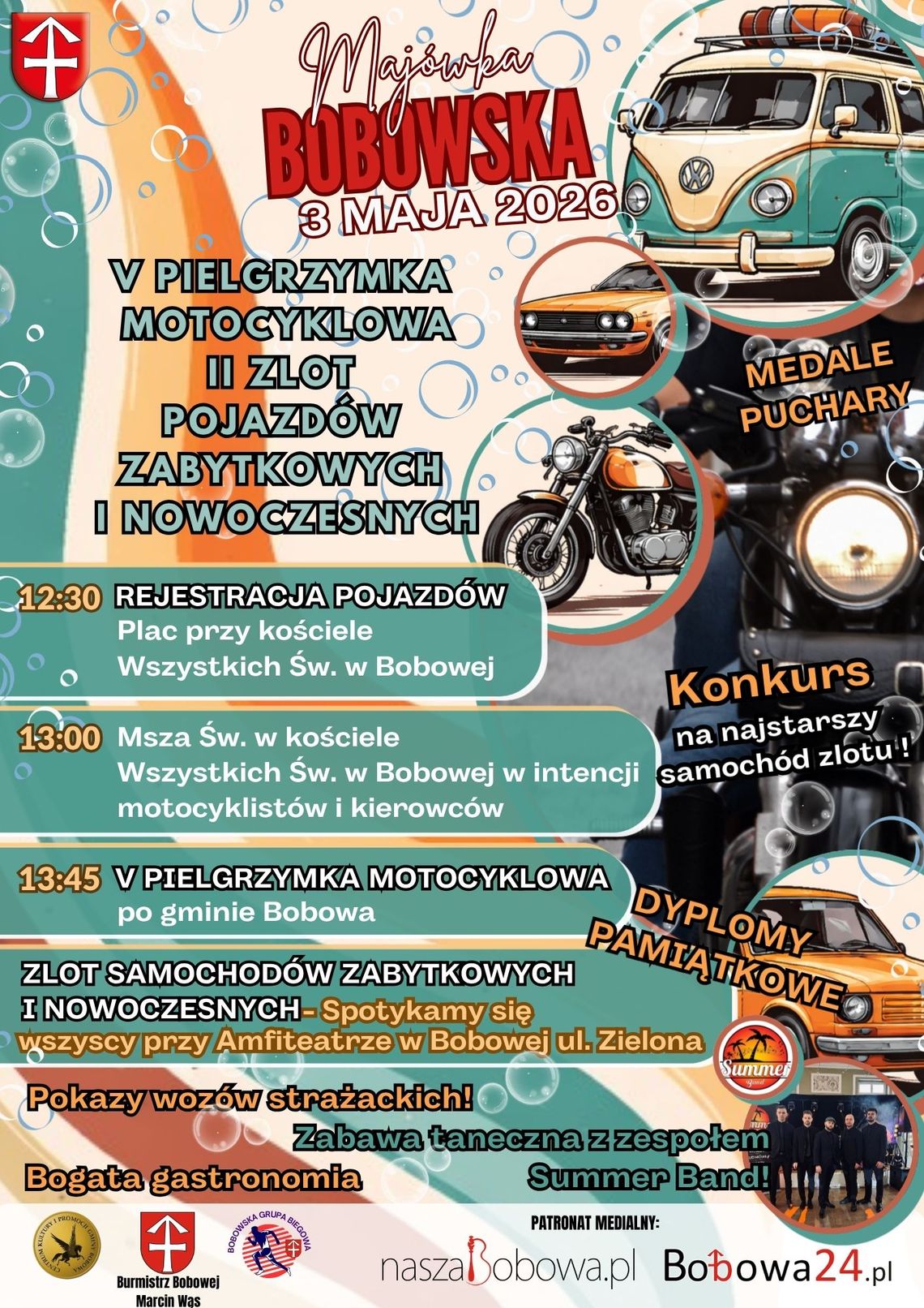 zdjęcie przedstawia plakat promujacy wydarzenie - Majówka Bobowska 2026