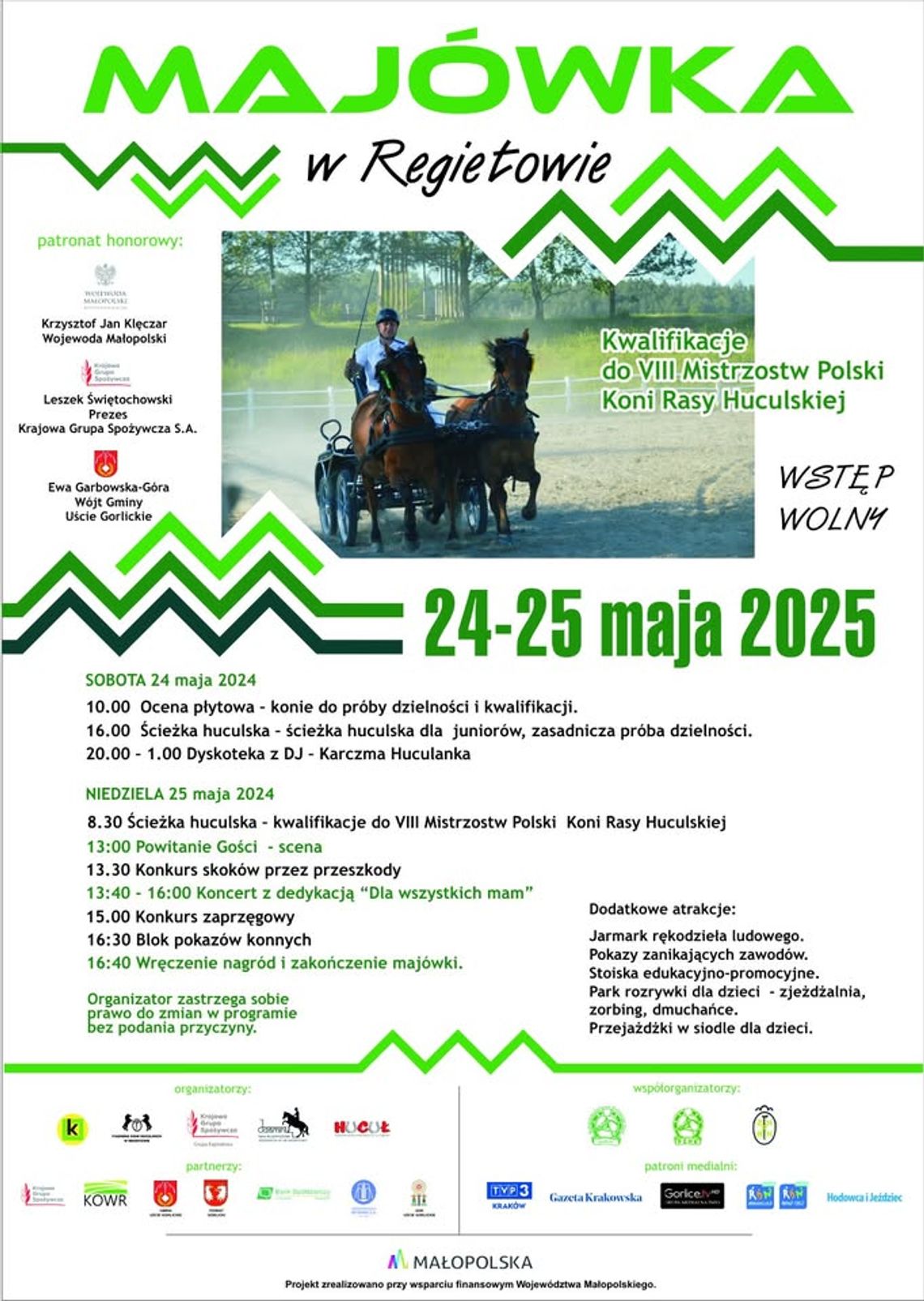 Majówka w Regietowie | halogorlice.info Plakat promujący majówkę w Regietowie