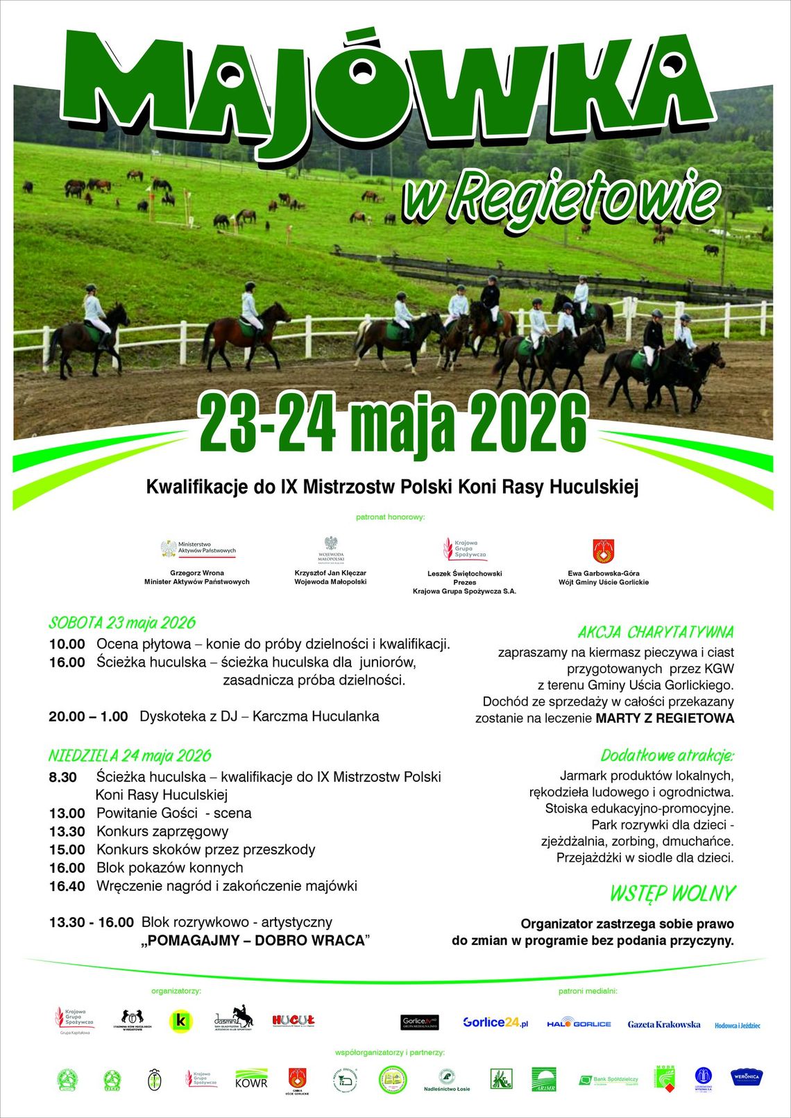 Majówka w Regietowie | zapowiedzi wydarzeń | halogorlice.info plakat zapowiadający wydarzenie - Majówka w Regietowie