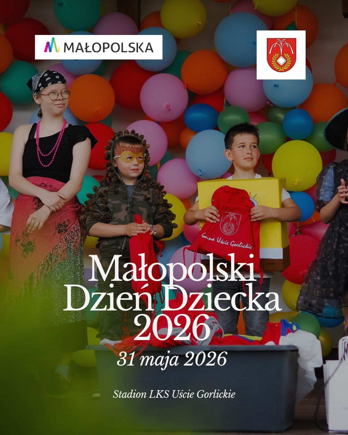 plakat zapowiadający wydarzenie - Małopolski Dzień Dziecka w Uściu Gorlickim