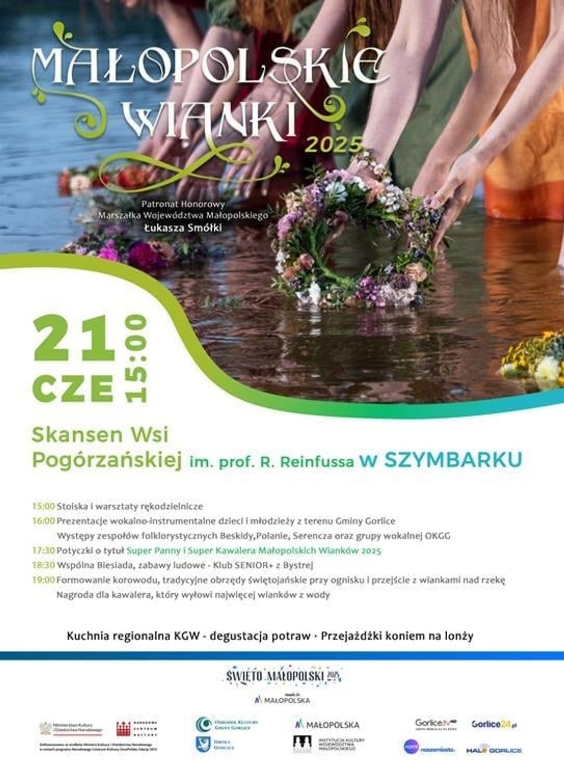 Małopolskie Wianki 2025 | halogorlice.info Plakat zapowiadający wydarzenie Małopolskie Wianki 2025