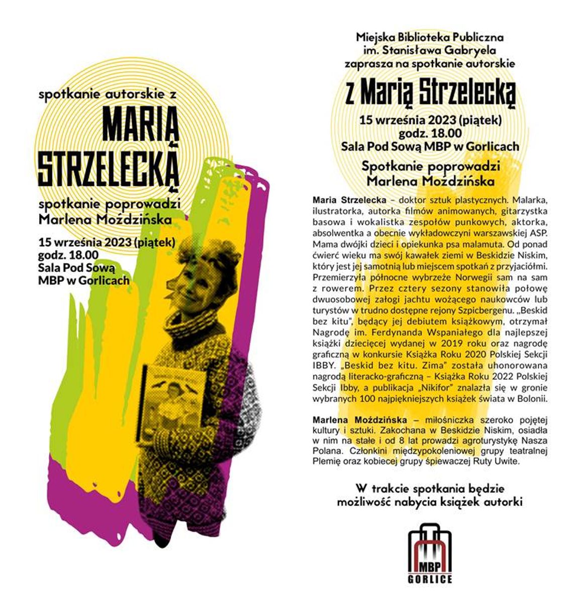 Maria Strzelecka – spotkanie autorskie – MBP Gorlice | halogorlice.info