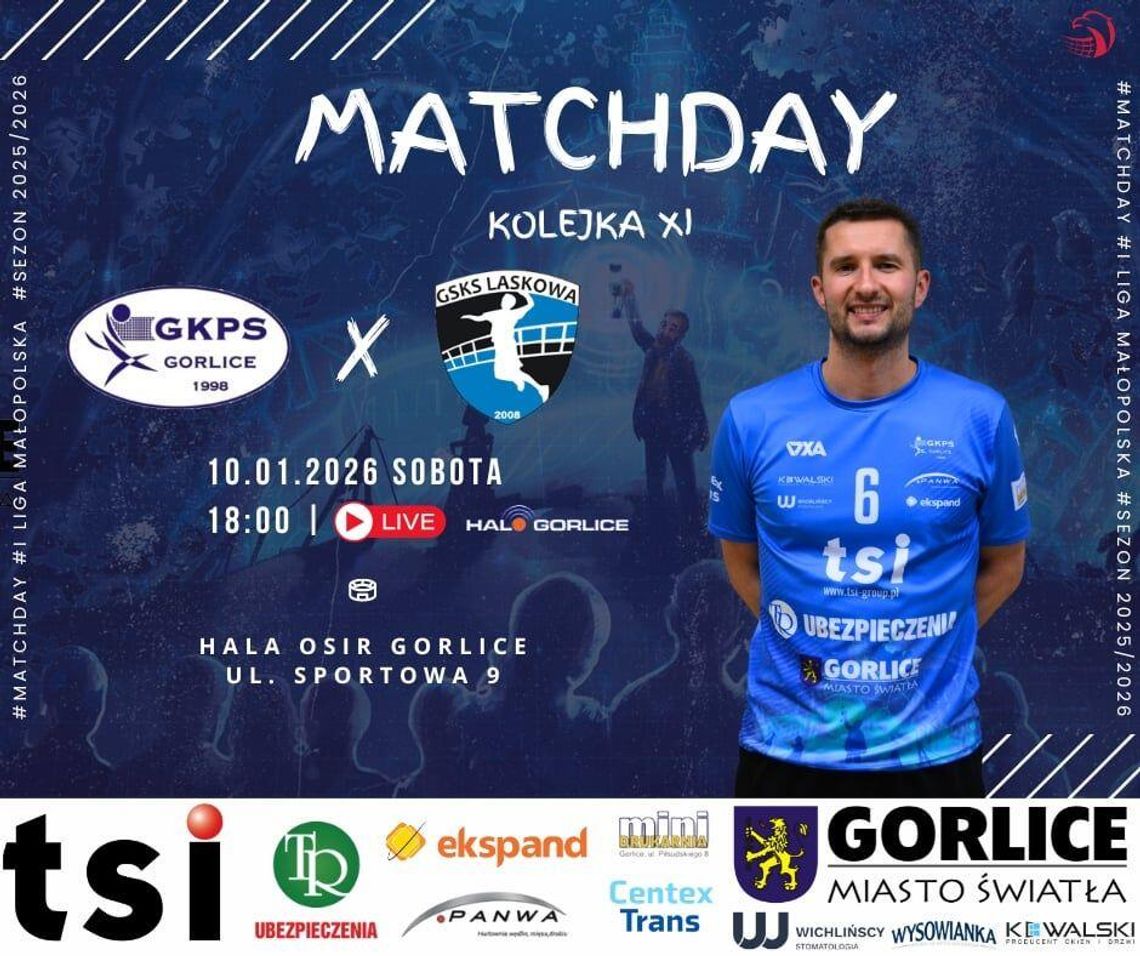 Plakat zapowiadający wydarzenie - Mecz GKPS Gorlice – GSKS Laskowa