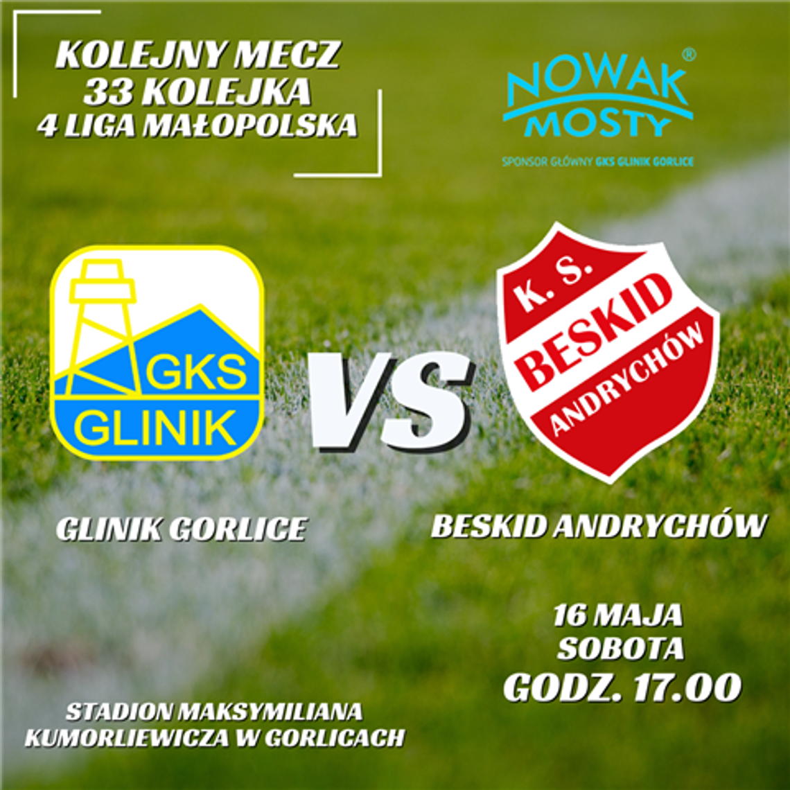 Mecz Glinik Gorlice - Beskid Andrychów | zapowiedzi wydarzeń - halogorlice.info