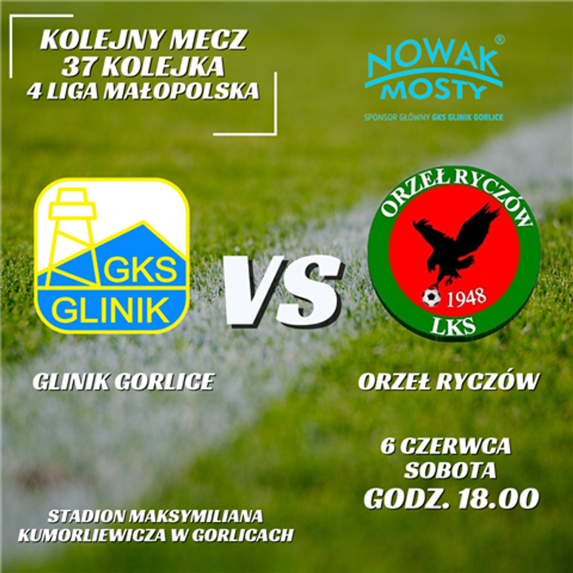 Mecz Glinik Gorlice - Orzeł Ryczów | zapowiedzi wydarzeń - halogorlice.info