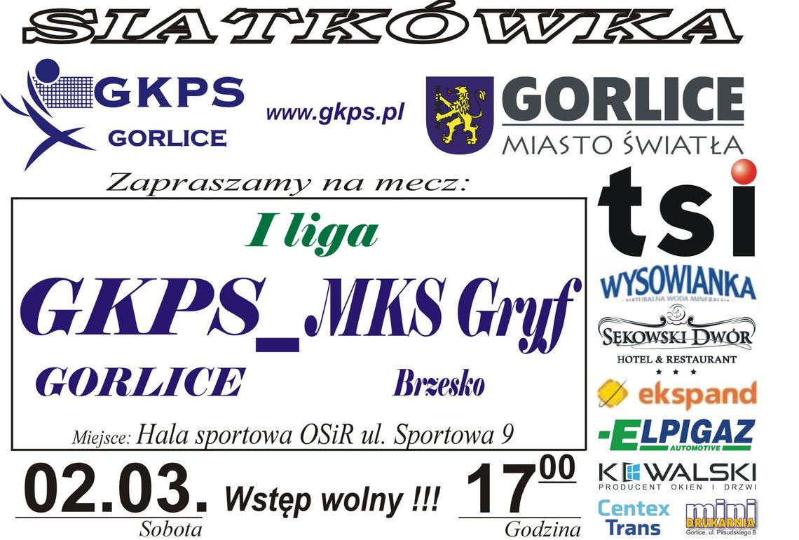 Mecz siatkówki: GKPS Gorlice - MKS Gryf Brzesko | halogorlice.info