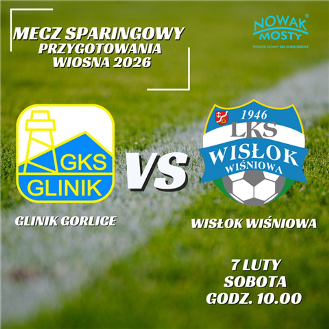 Plakat zapowiadający mecz Mecz GKS Glinik Gorlice –  WISŁOK WIŚNIOWA