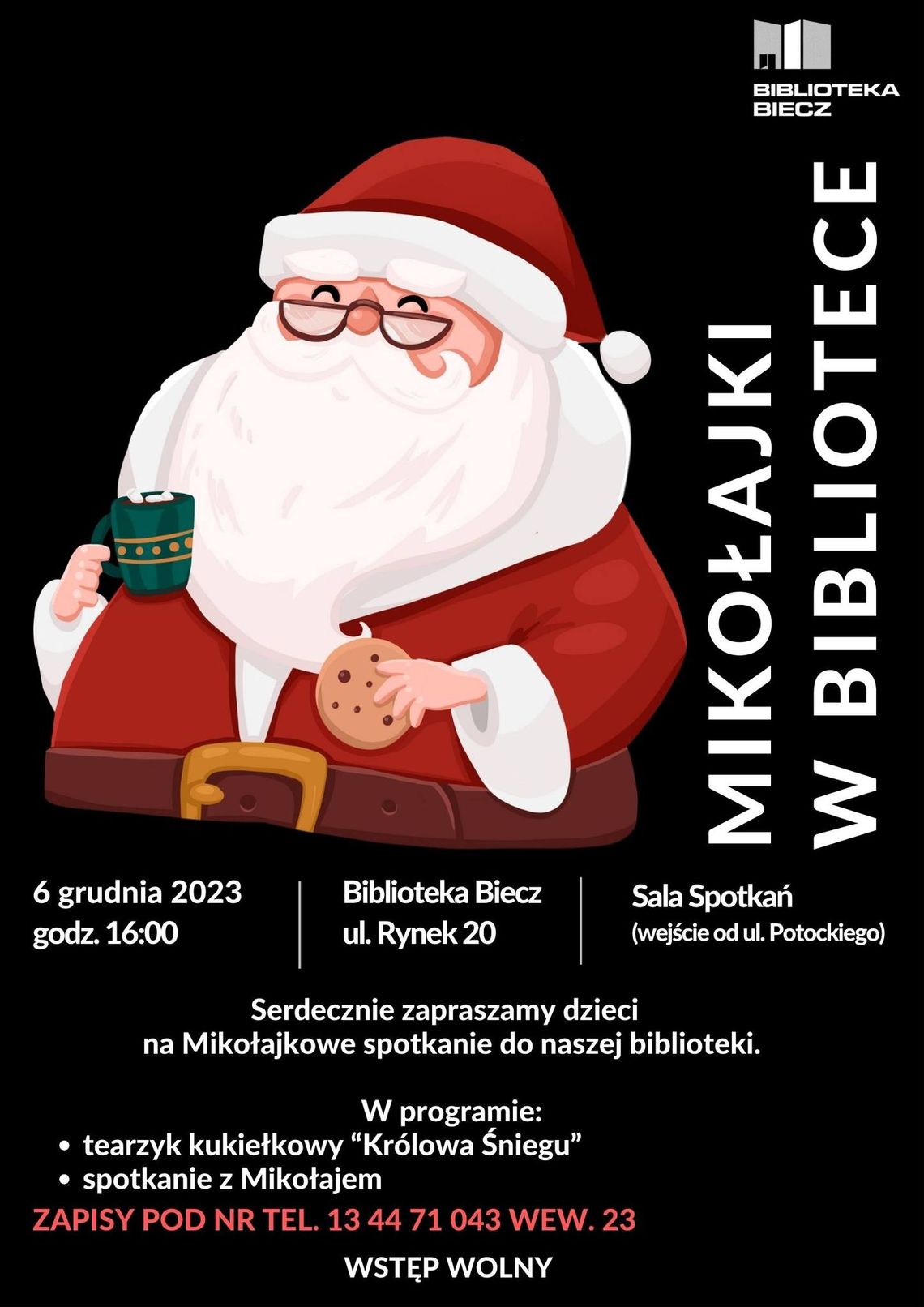 Mikołajki w Bibliotece w Bieczu | halogorlice.info