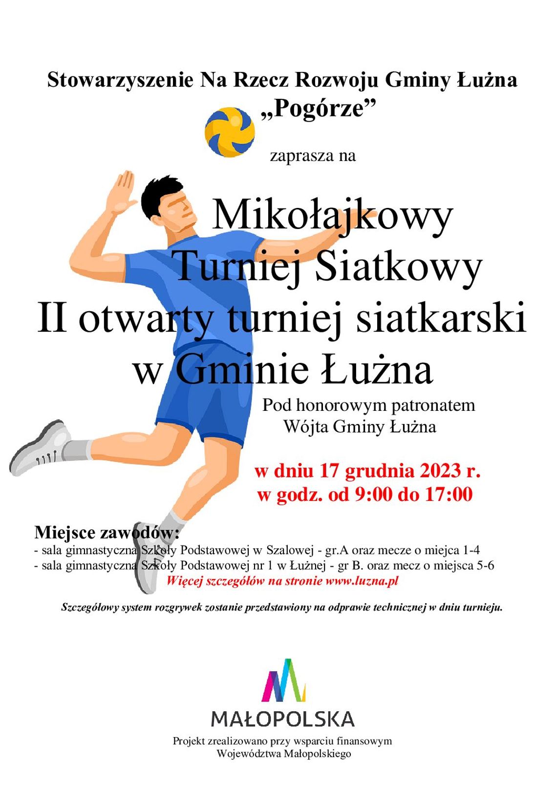 Mikołajkowy Turniej Siatkowy w Gminie Łużna | halogorlice.info