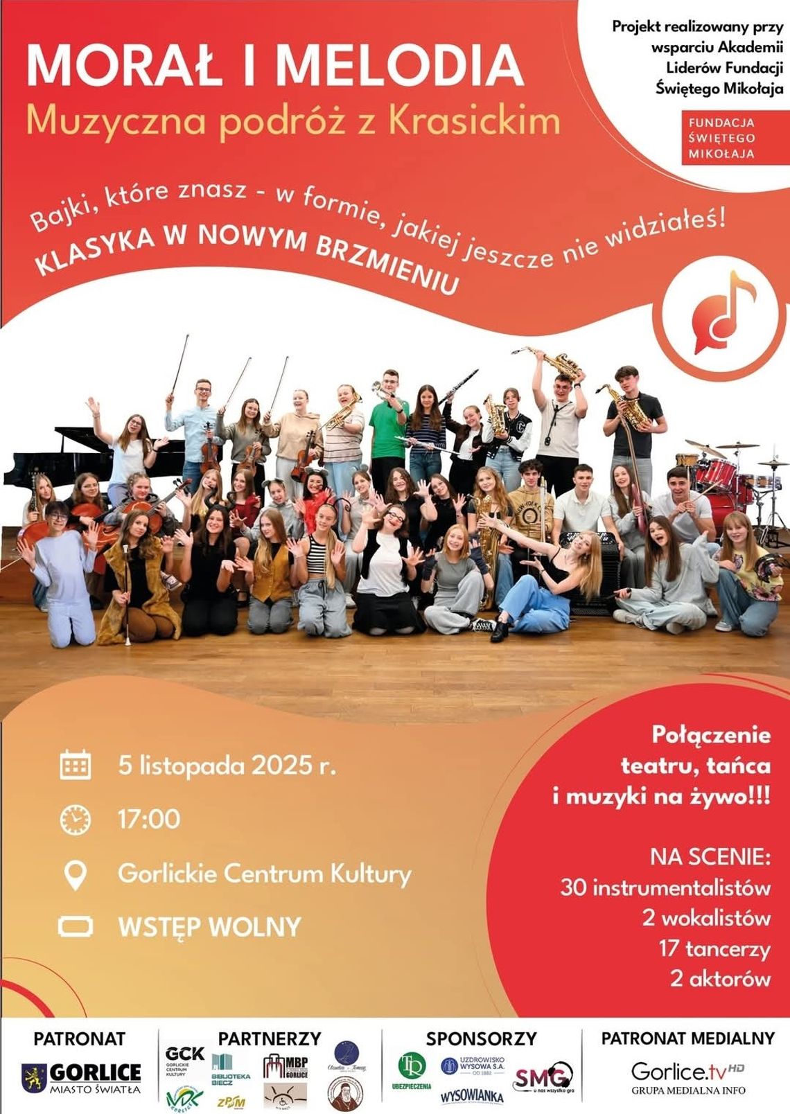 Morał i melodia. Muzyczna podróż z Krasickim | zwiastuny wydarzeń - halogorlice.info Zdjęcie przedstawia plakat promujący wydarzenie Morał i melodia. Muzyczna podróż z Krasickim
