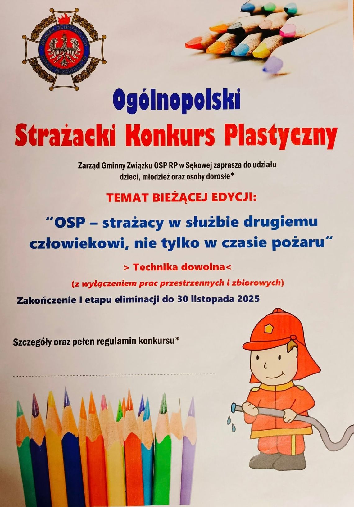 Ogólnopolski Strażacki Konkurs Plastyczny | zwiastuny wydarzeń - halogorlice.info Zdjęcie przedstawia plakat promujący wydarzenie Ogólnopolski Strażacki Konkurs Plastyczny