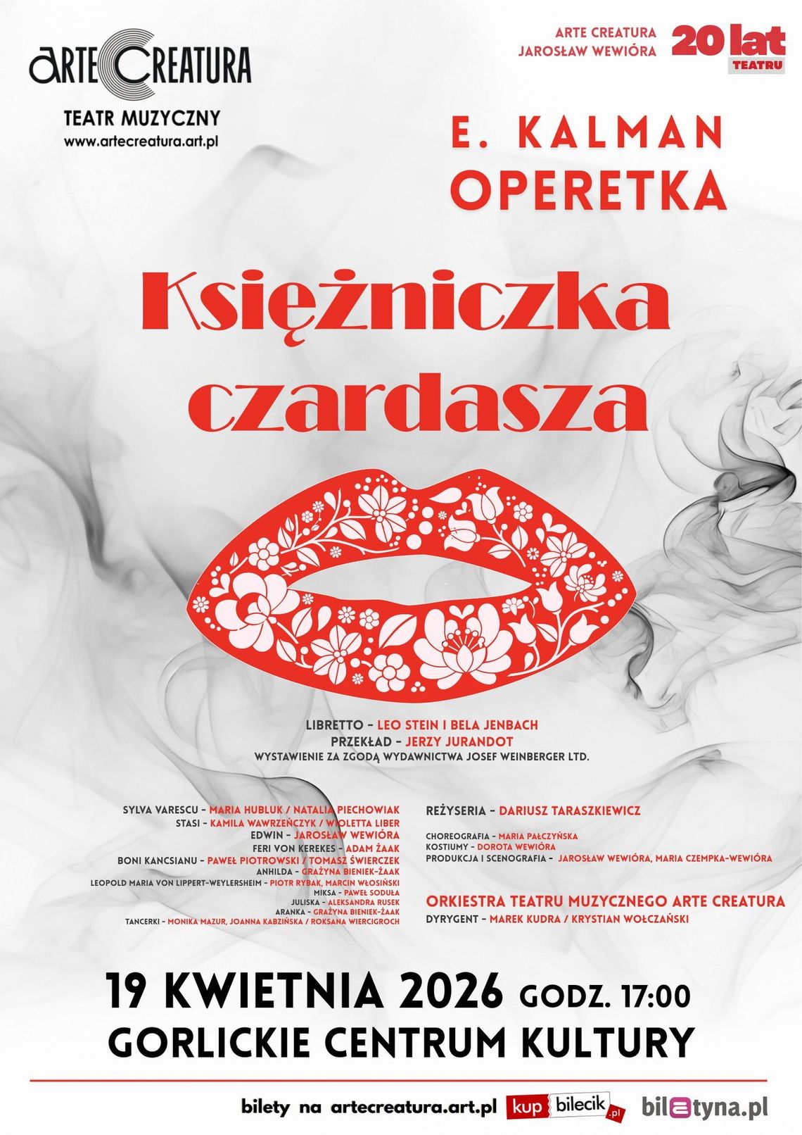 zdjęcie przedstawia plakat promujacy wydarzenie - Operatka  „Księżniczka czardasza”
