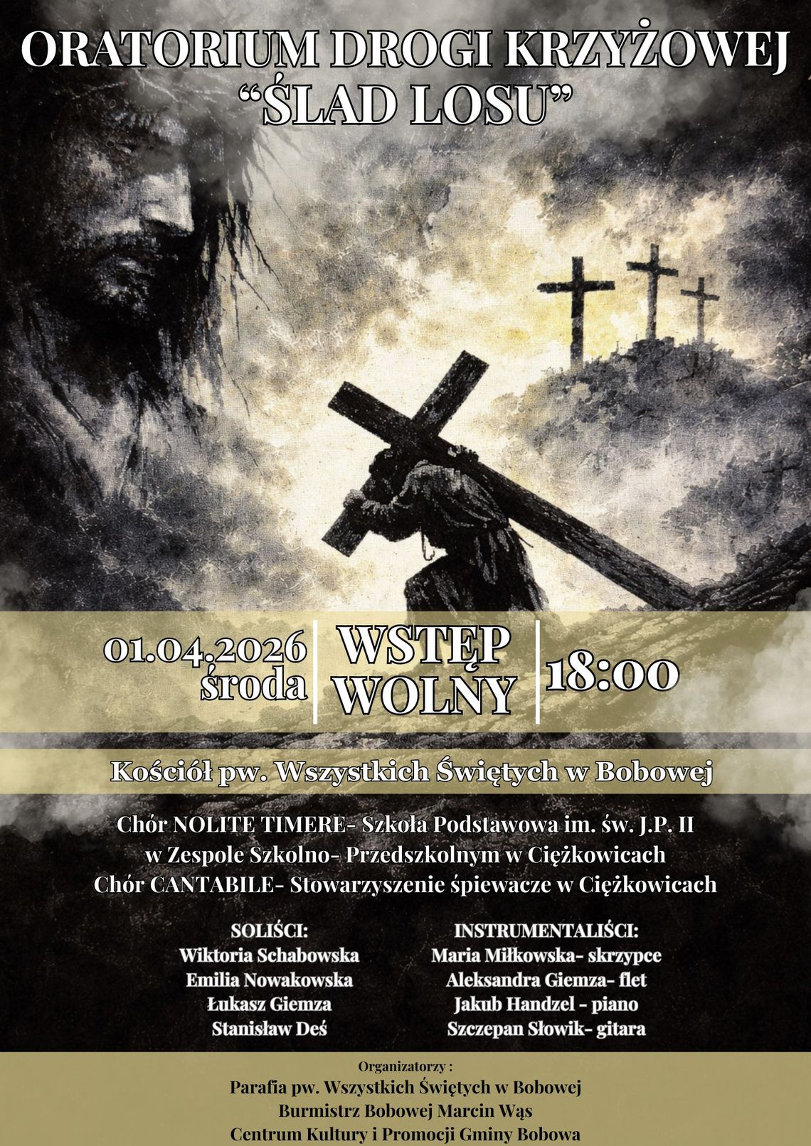 Oratorium Drogi Krzyżowej | zapowiedzi wydarzeń - halogorlice.info plakat zapowiadający wydarzenie - Oratorium Drogi Krzyżowej